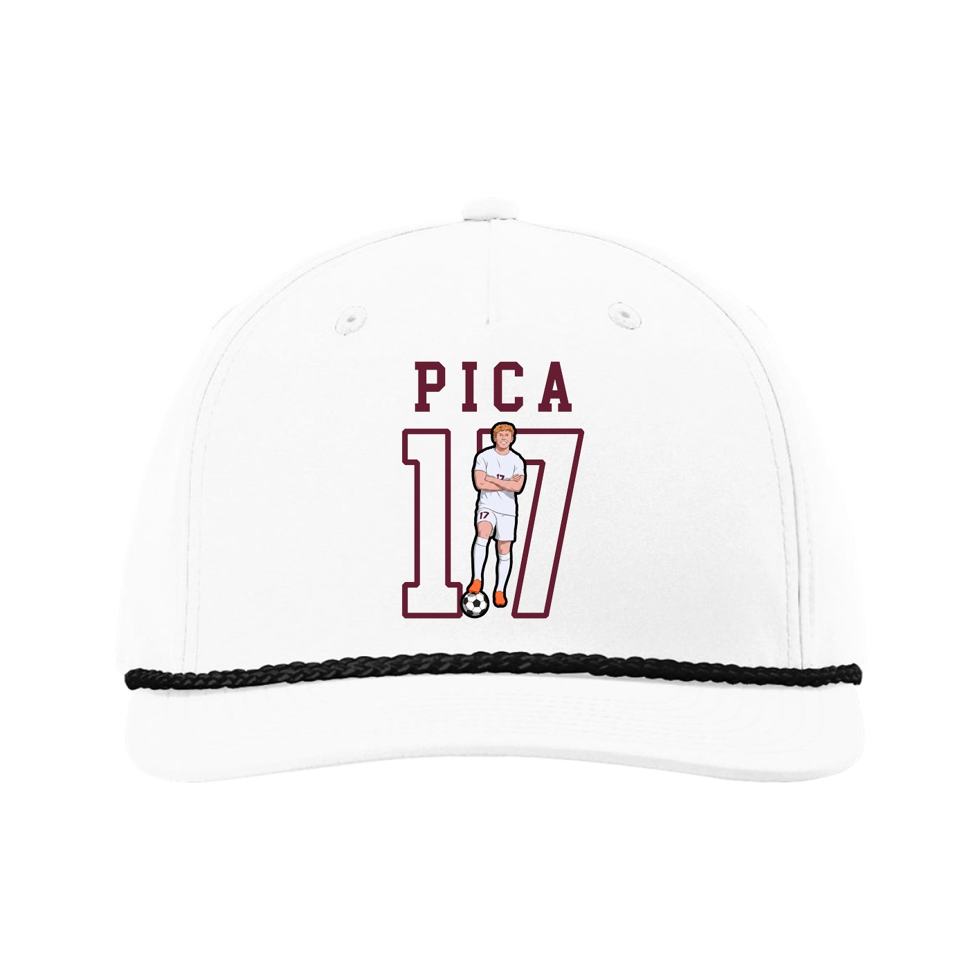 Five-Panel Classic Rope Cap — Shirsey in White