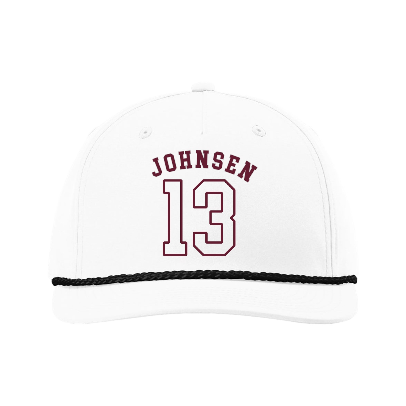 Five-Panel Classic Rope Cap — Shirsey Arch in White