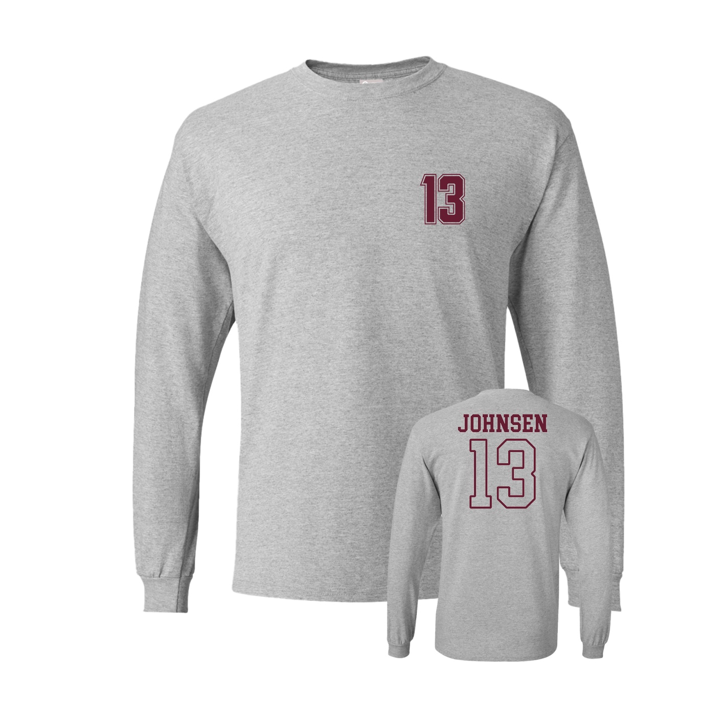 Long Sleeve Tee — Chest Back in Grey
