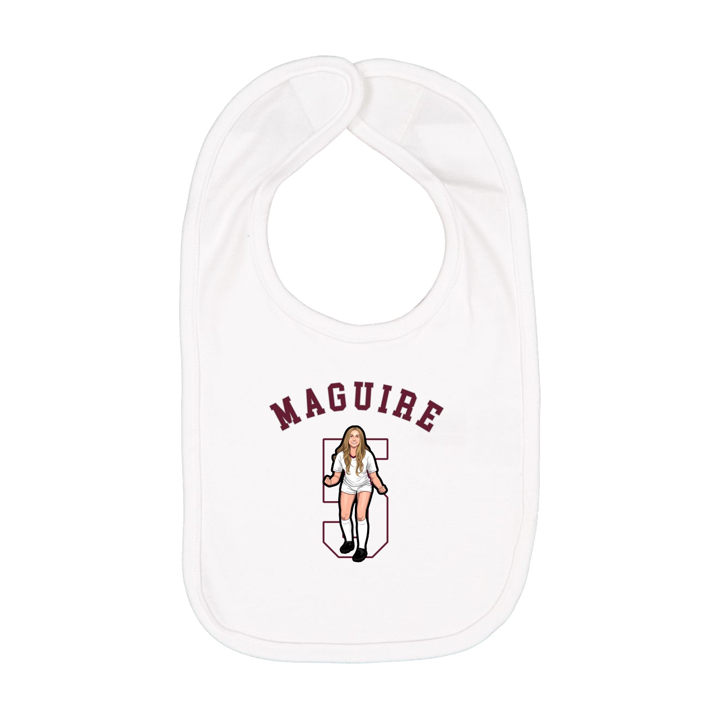 Infant Bib — Shirsey Arch in White
