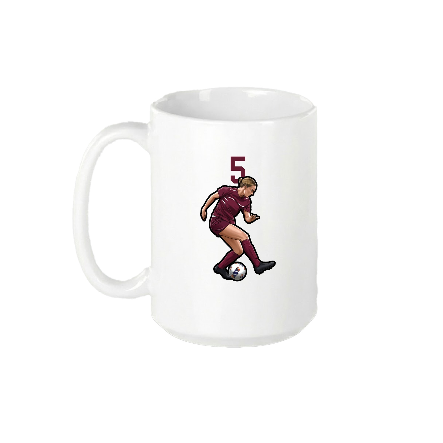 15oz Coffee Mug — Number Top in White