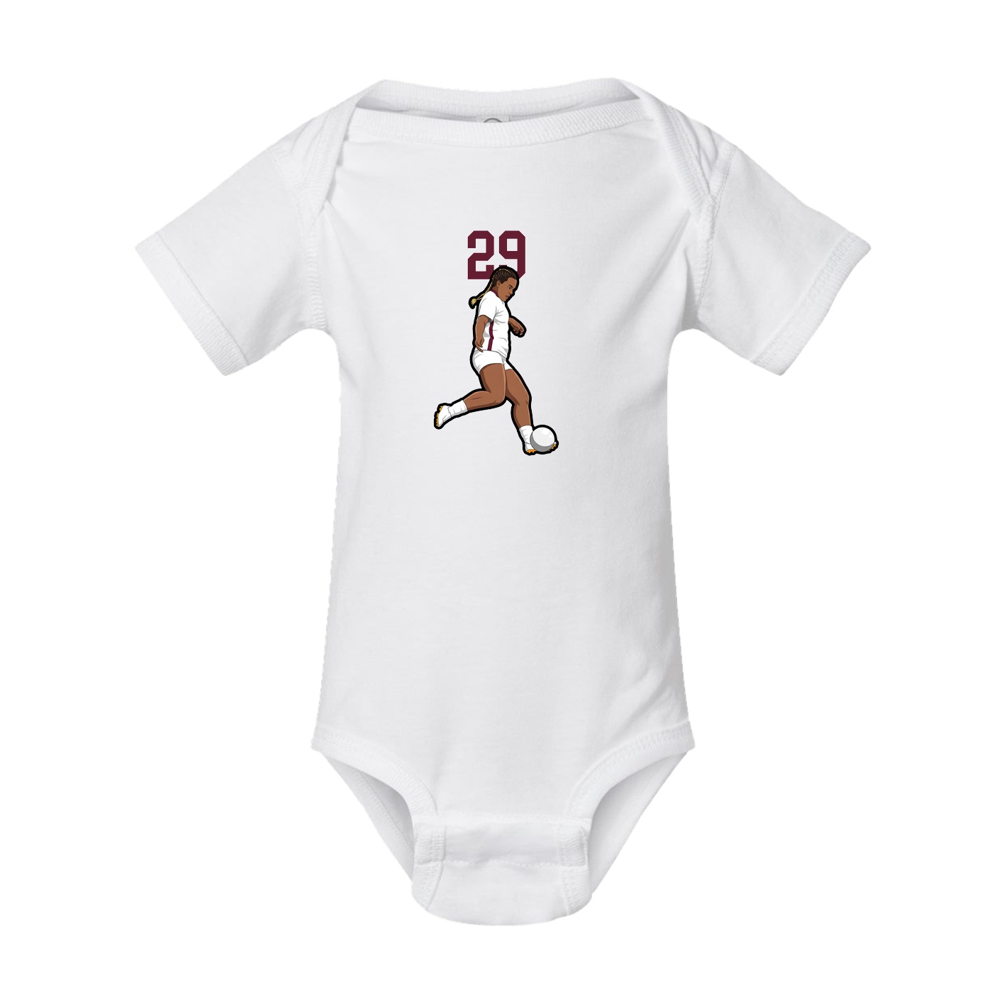 Baby Onesie — Number Top in White