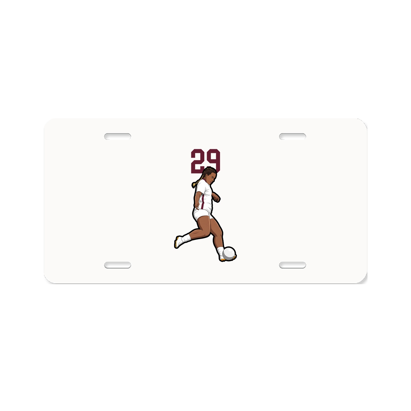 License Plate — Number Top in Classic