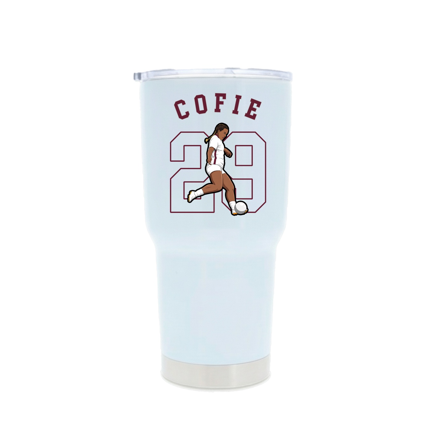 30oz Stainless Steel Tumbler — Shirsey Arch in White