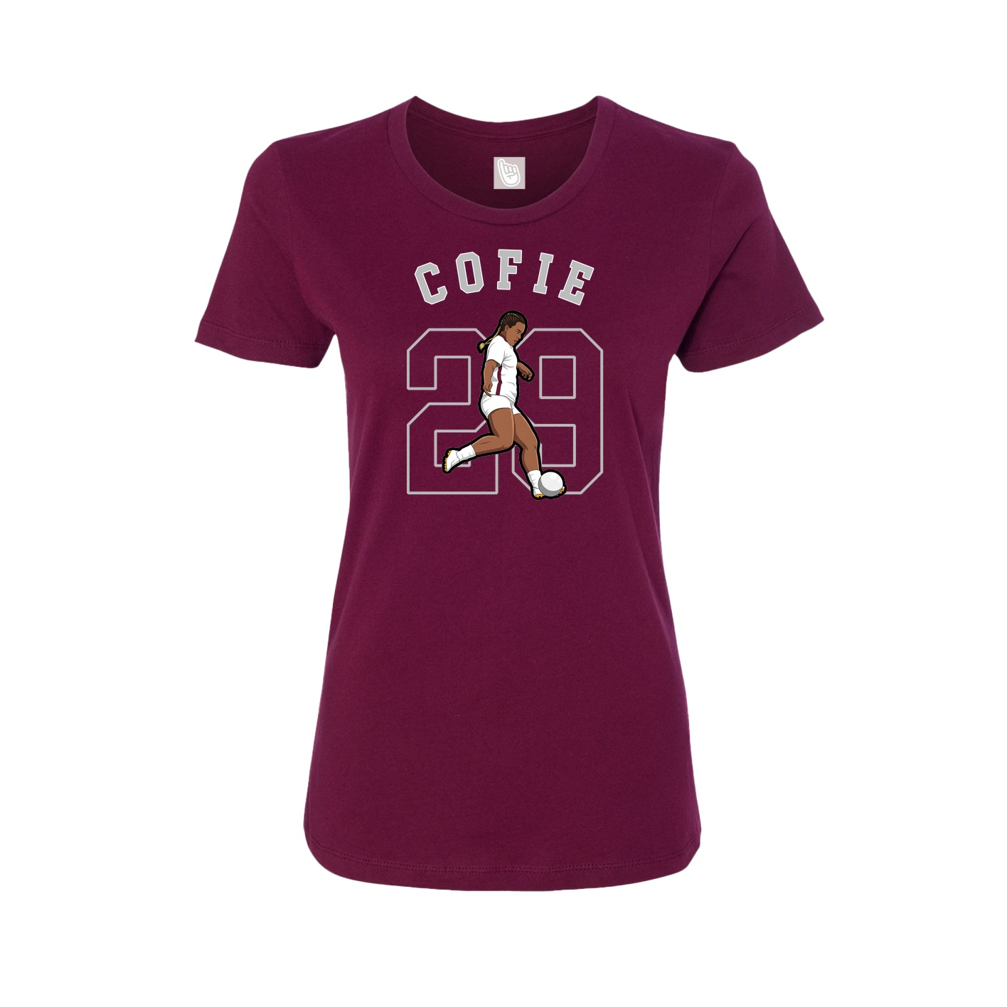 Fitted Women's Tee — Shirsey Arch in Maroon