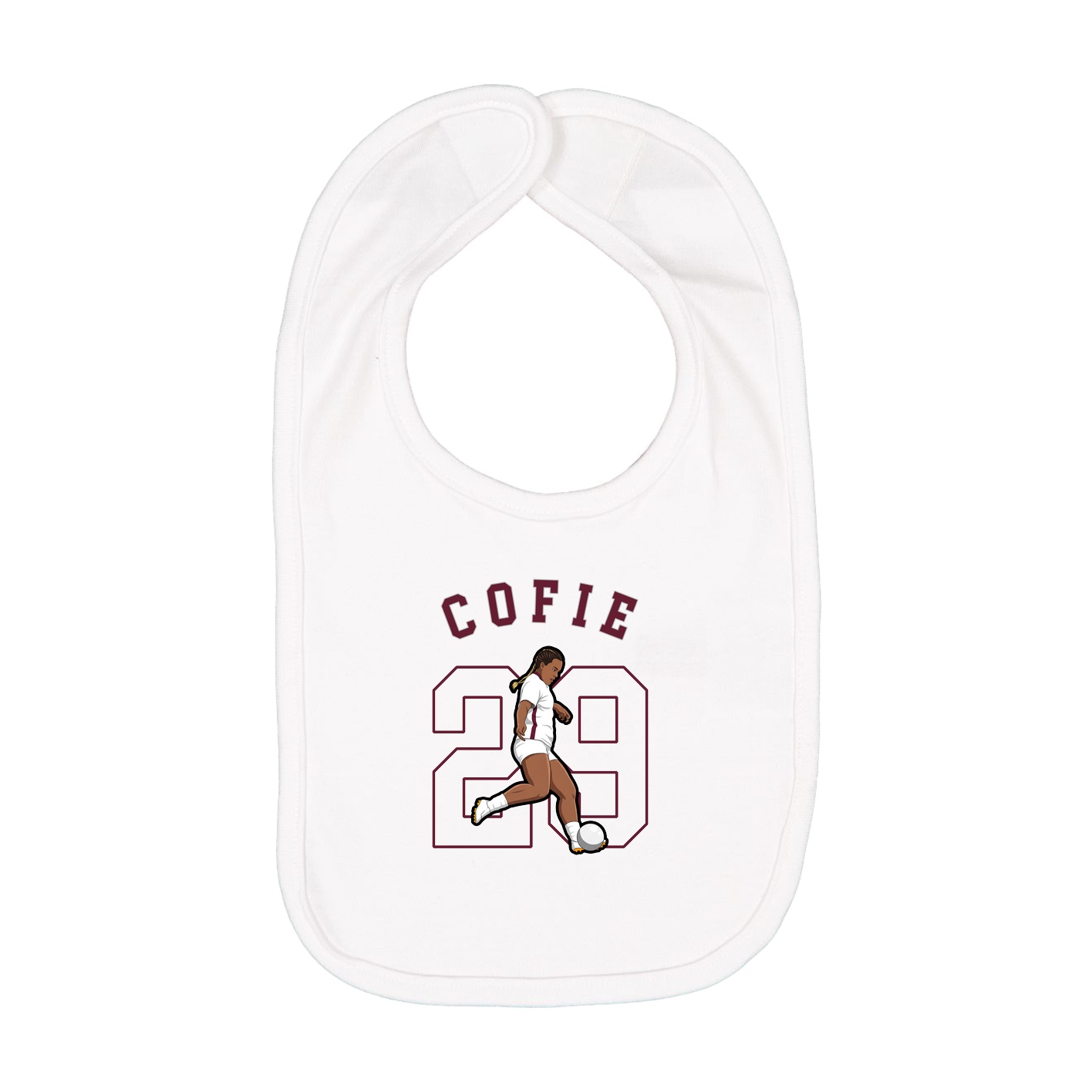 Infant Bib — Shirsey Arch in White