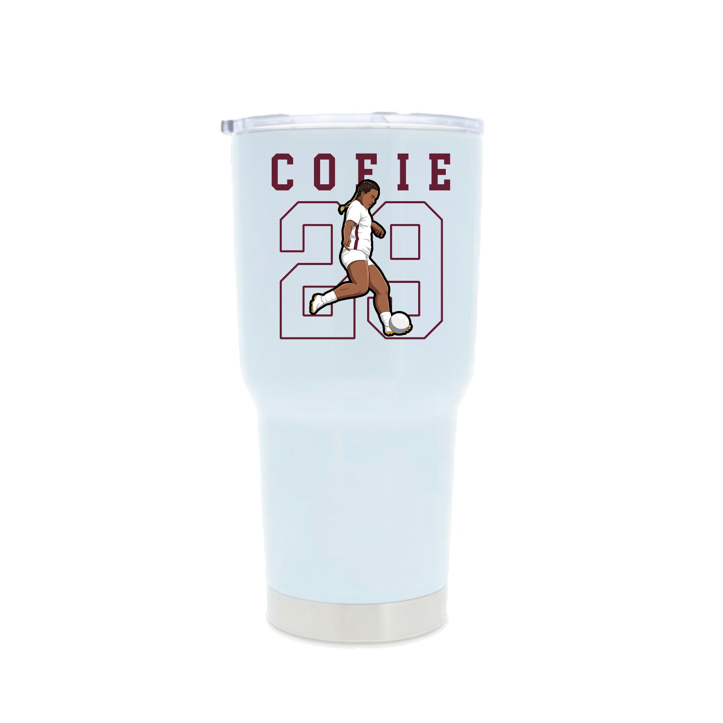 30oz Stainless Steel Tumbler — Shirsey in White