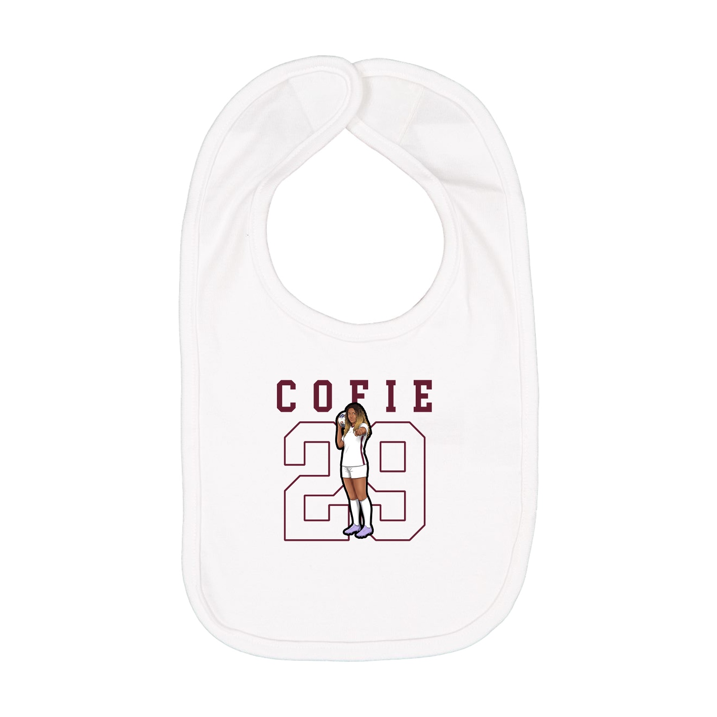 Infant Bib — Shirsey in White