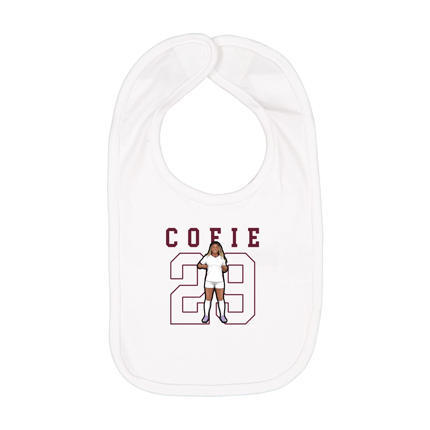 Infant Bib — Shirsey in White