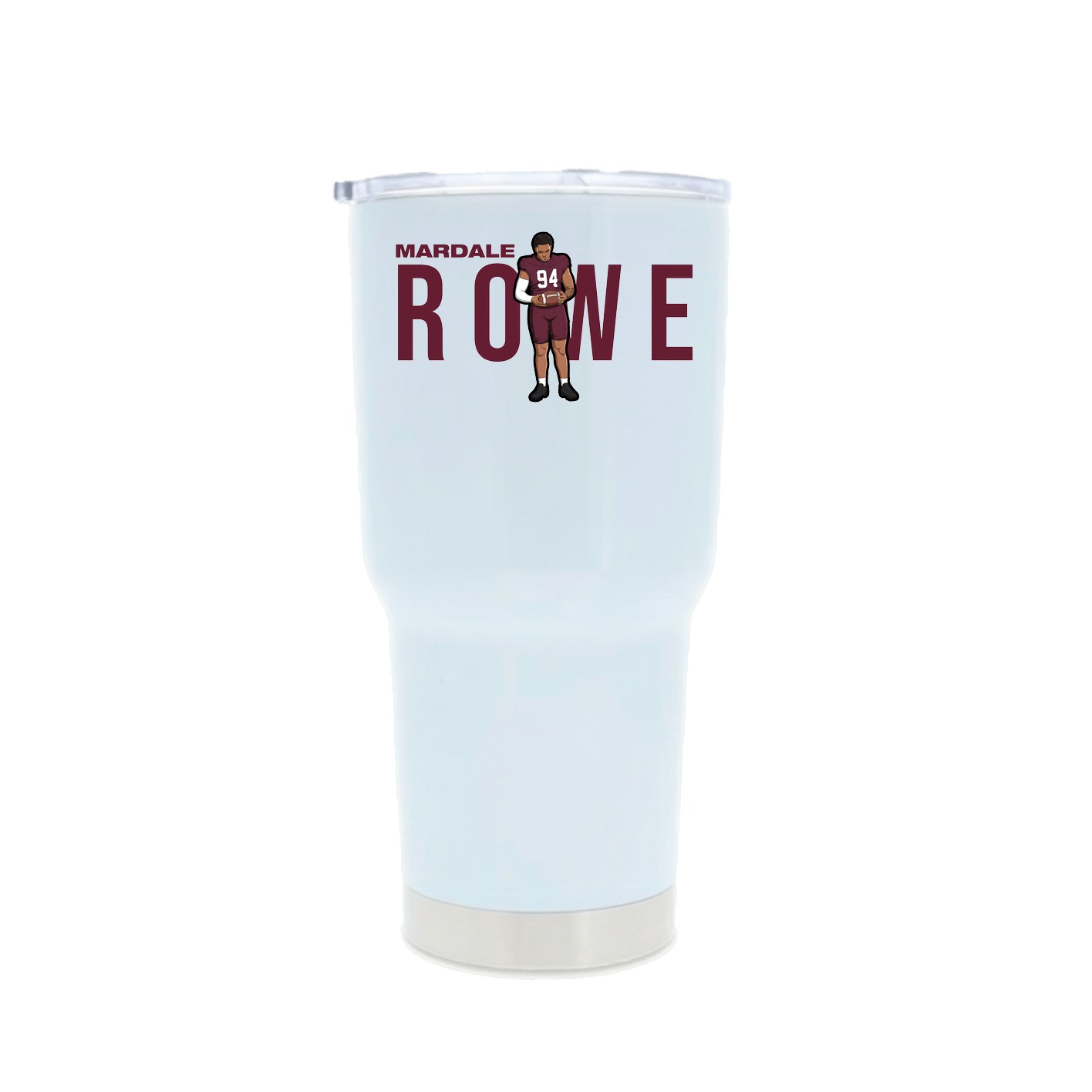 30oz Stainless Steel Tumbler — Player Name in White