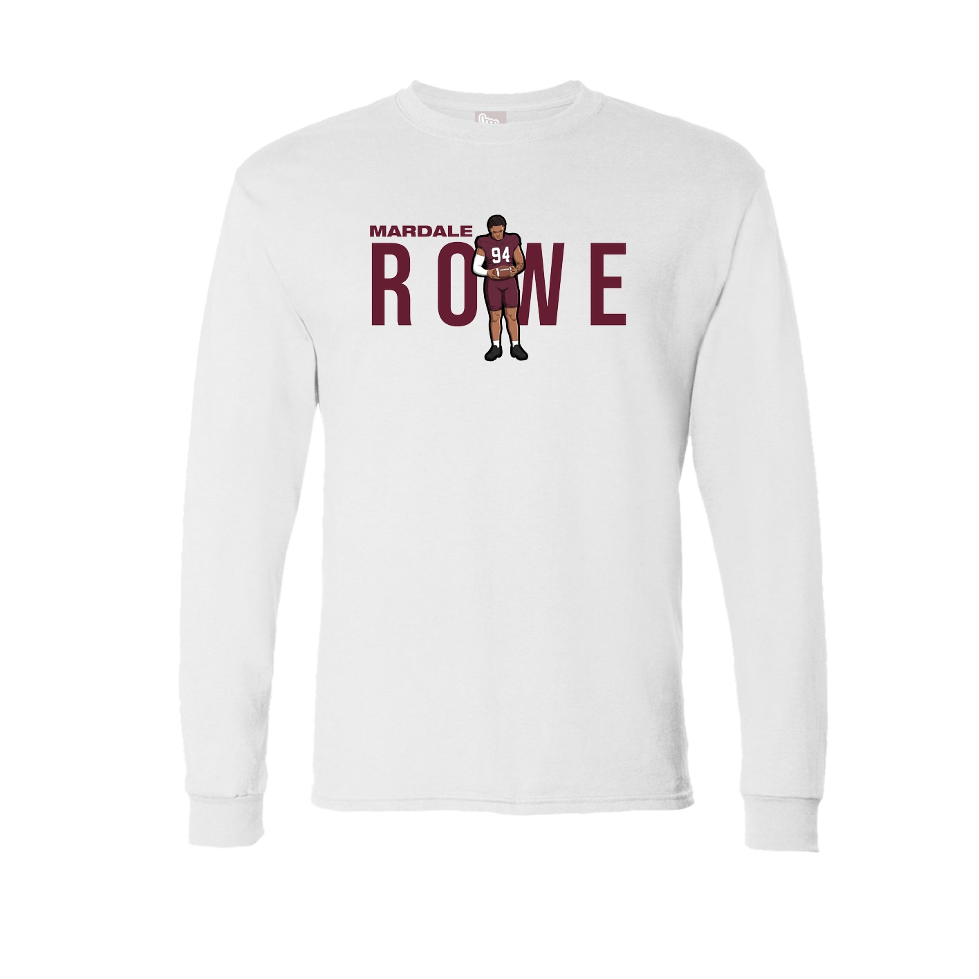 Long Sleeve Tee — Player Name in White