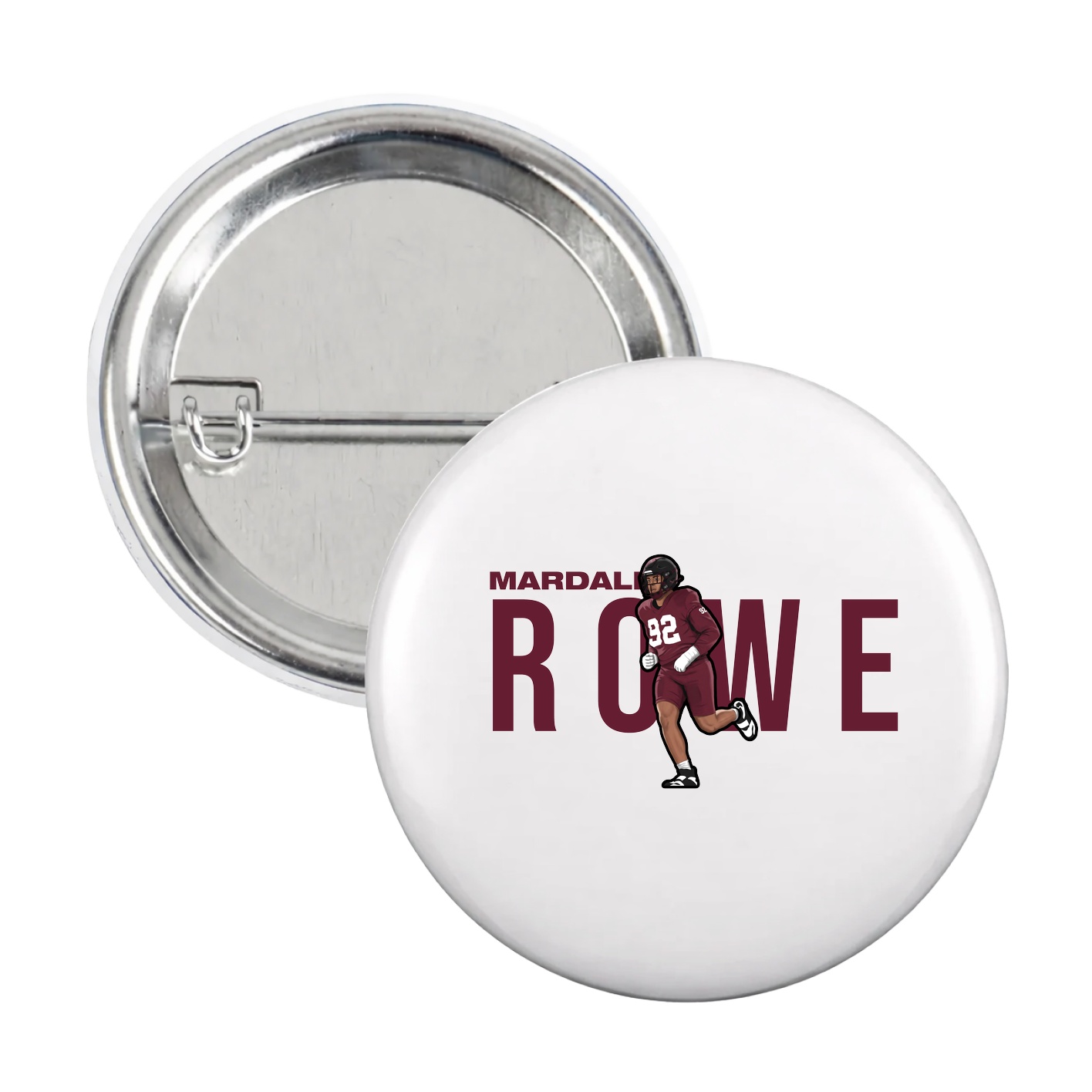 Game Day Button — Player Name in White