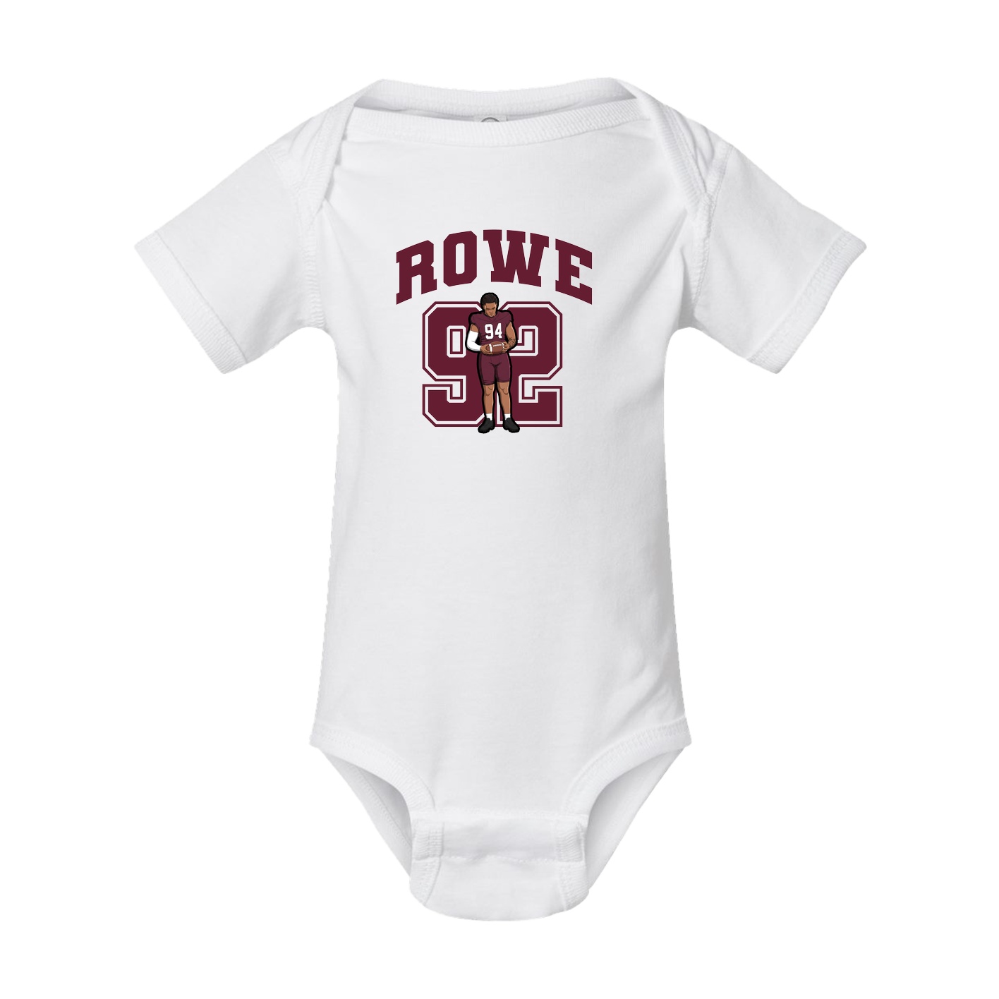 Baby Onesie — Number in White