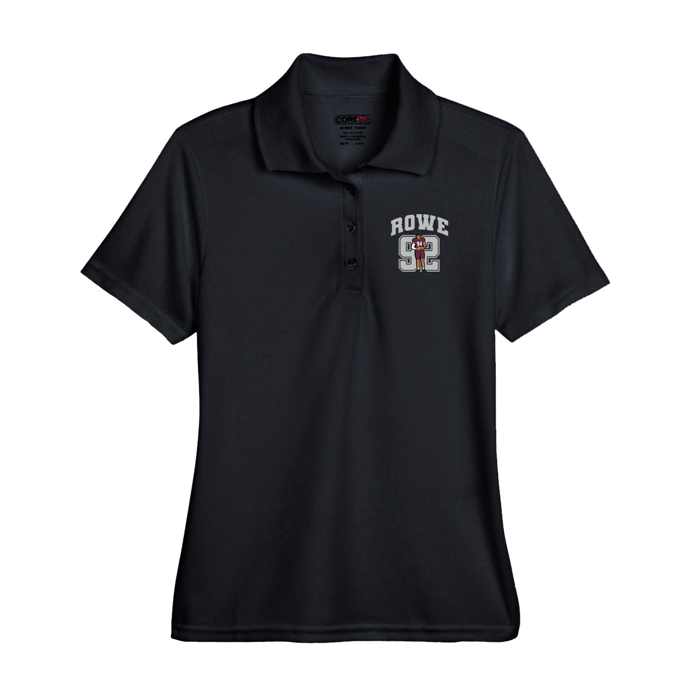 Performance Polo — Number in Black