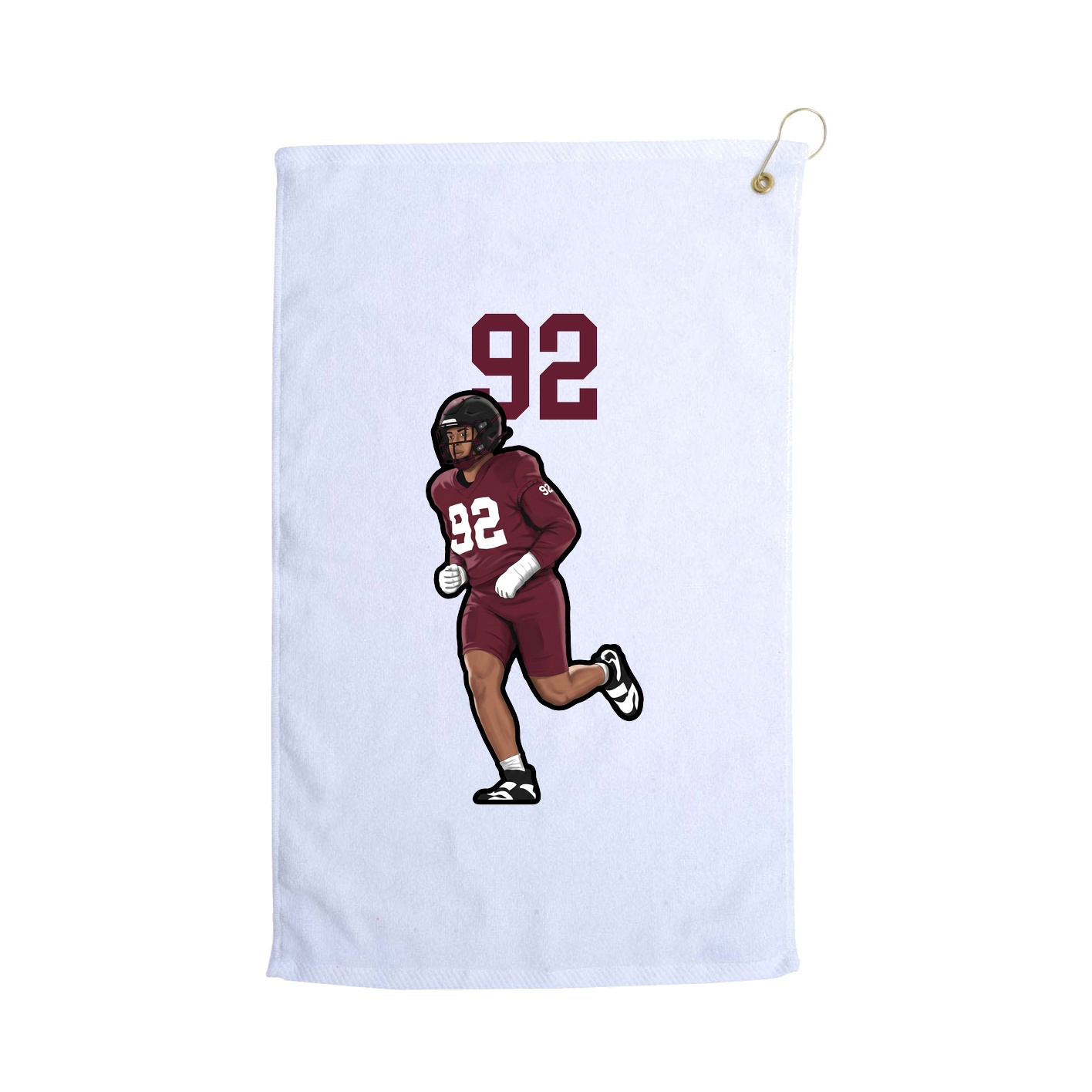 Golf Towel — Number Top in White