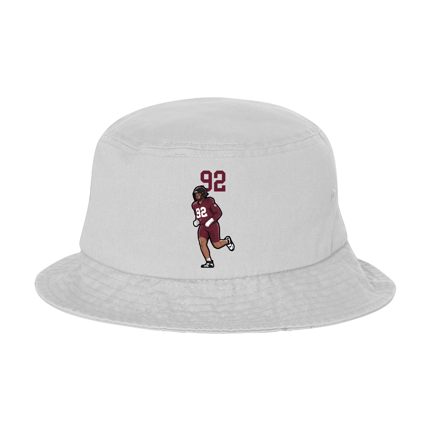Bucket Cap — Number Top in White