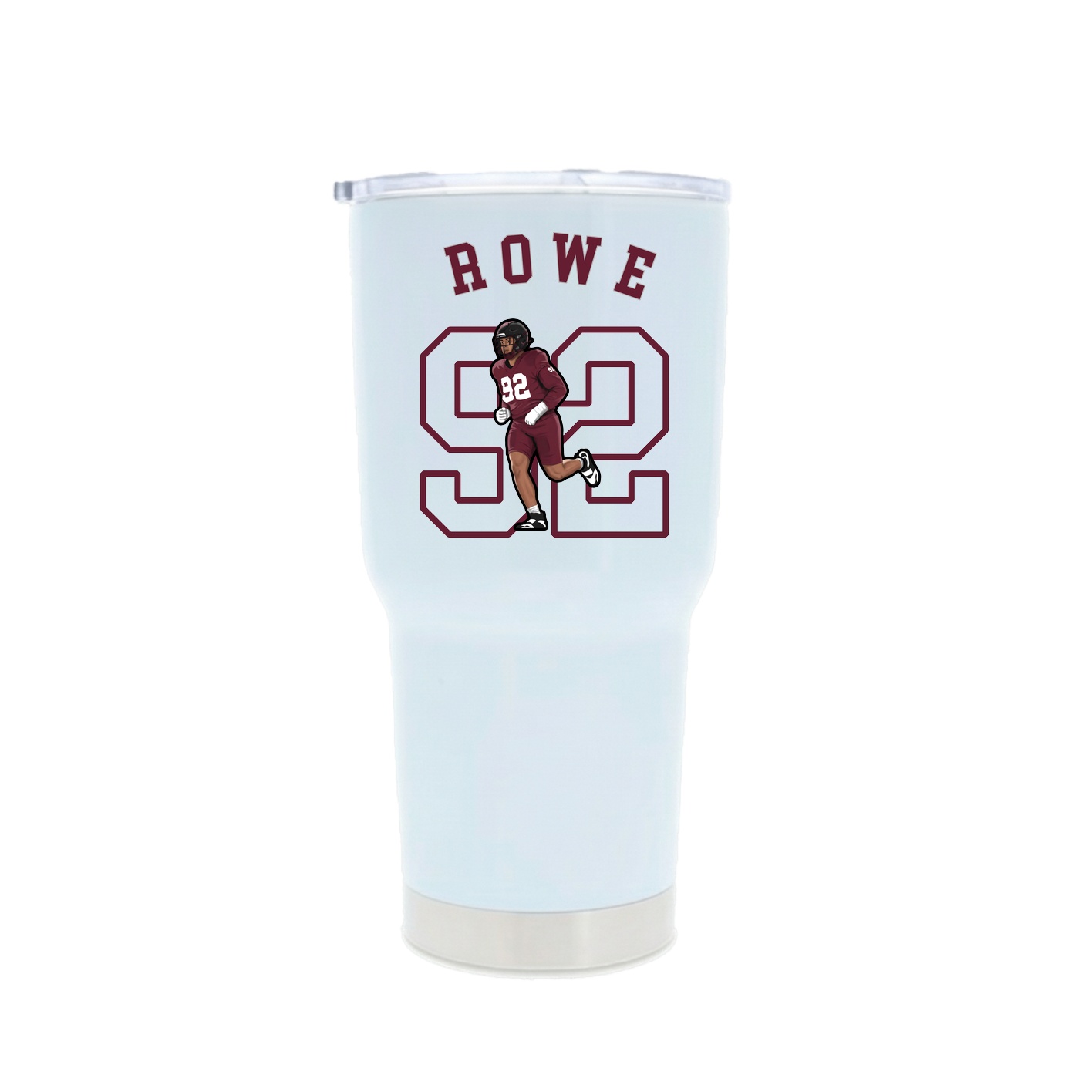 30oz Stainless Steel Tumbler — Shirsey Arch in White