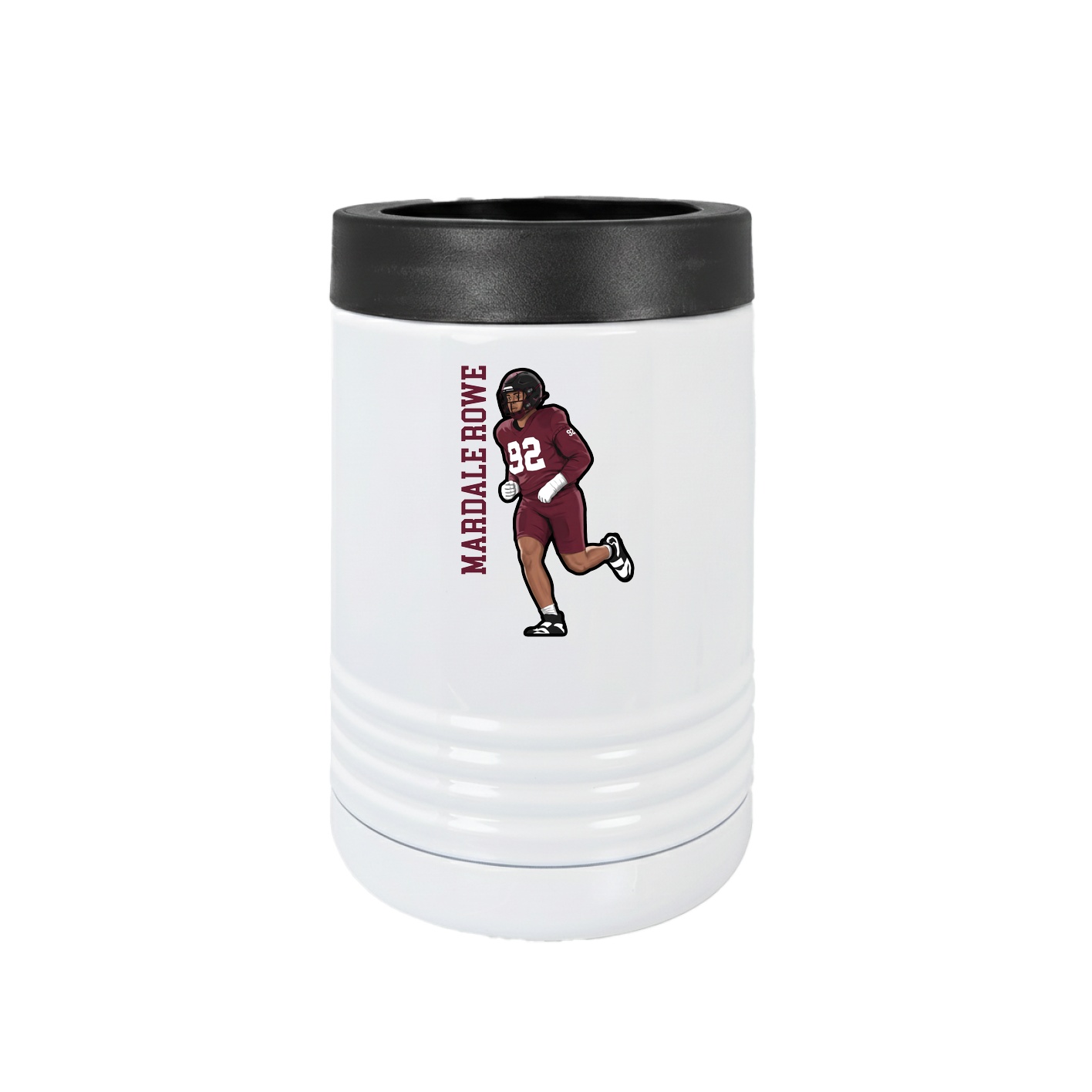 Beverage Holder — Name Vertical in White