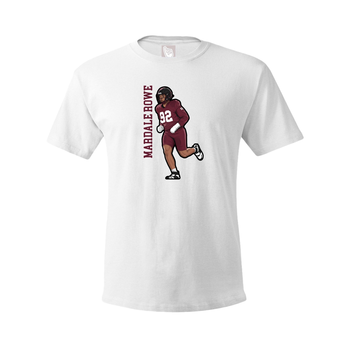 Tee — Name Vertical in White