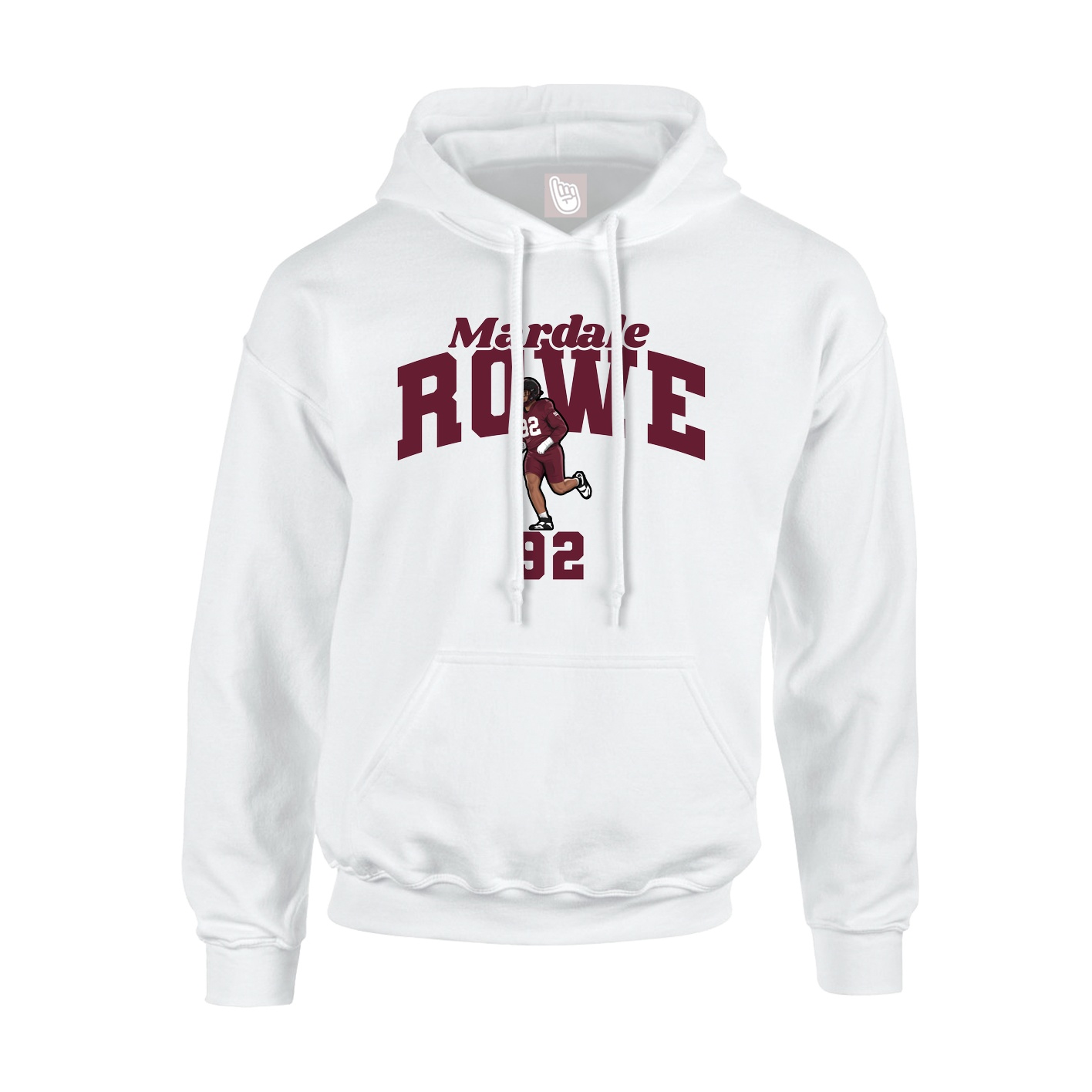 Hoodie — Signature Arch in White