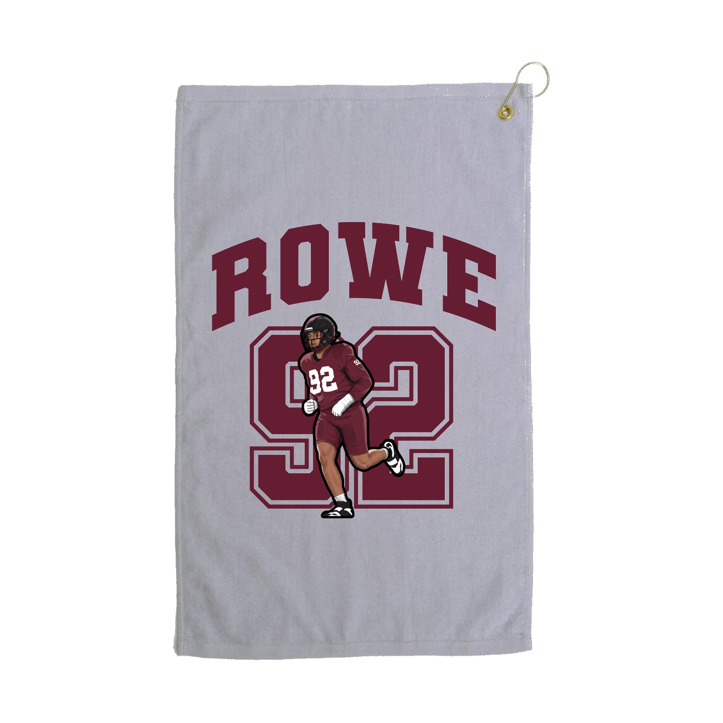 Golf Towel — Number in Grey