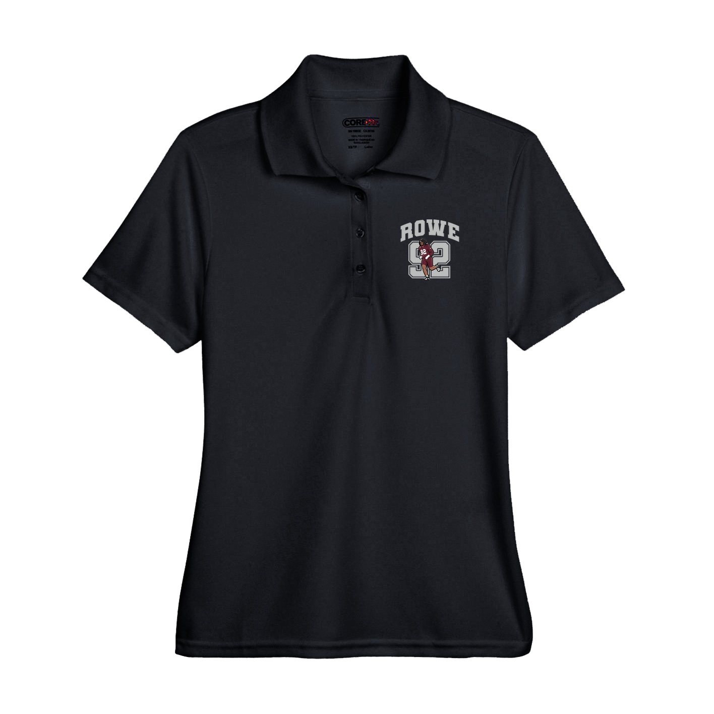 Performance Polo — Number in Black