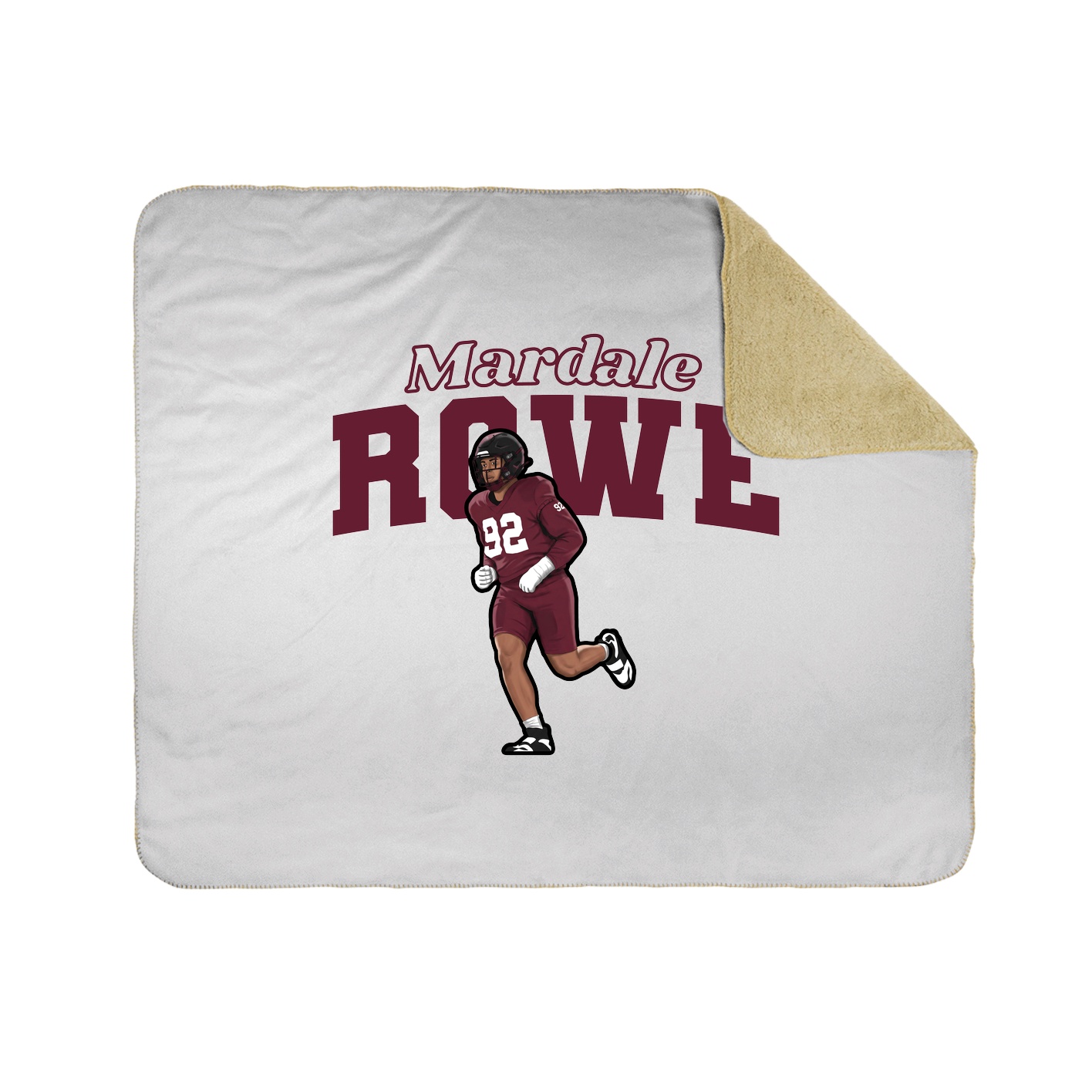 Throw Blanket — Name Arch in White