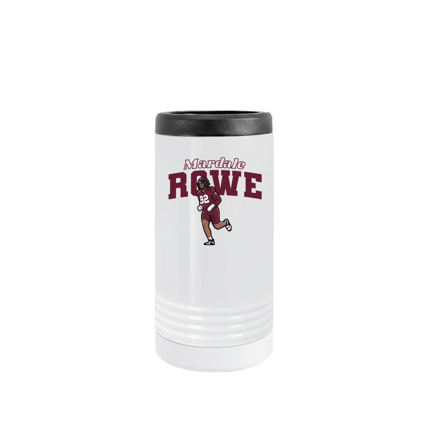 Slim Beverage Holder — Name Arch in White
