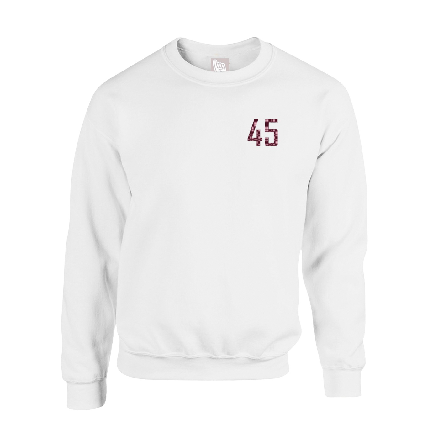 Fleece Crew — Front Shirsy in White