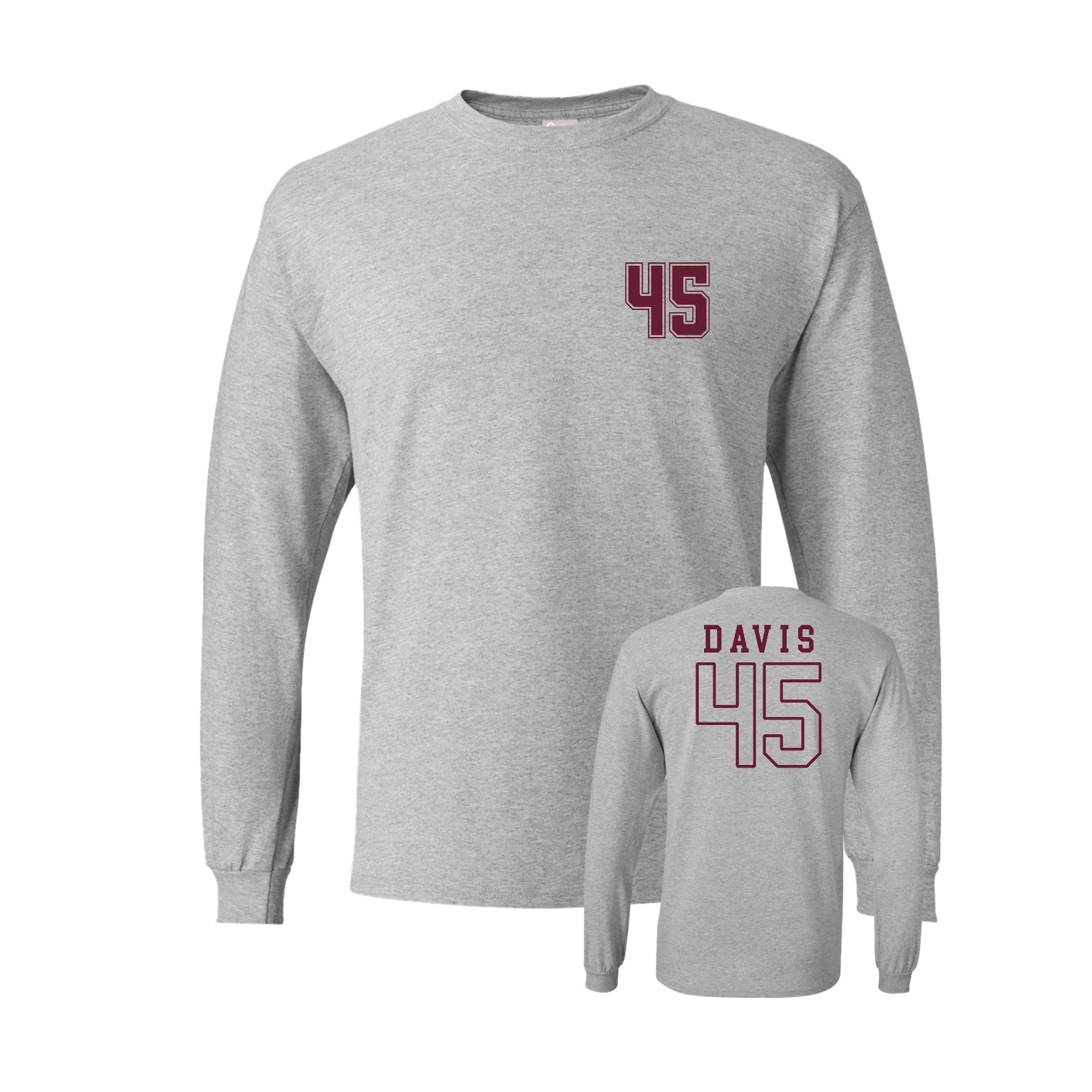 Long Sleeve Tee — Chest Back in Grey