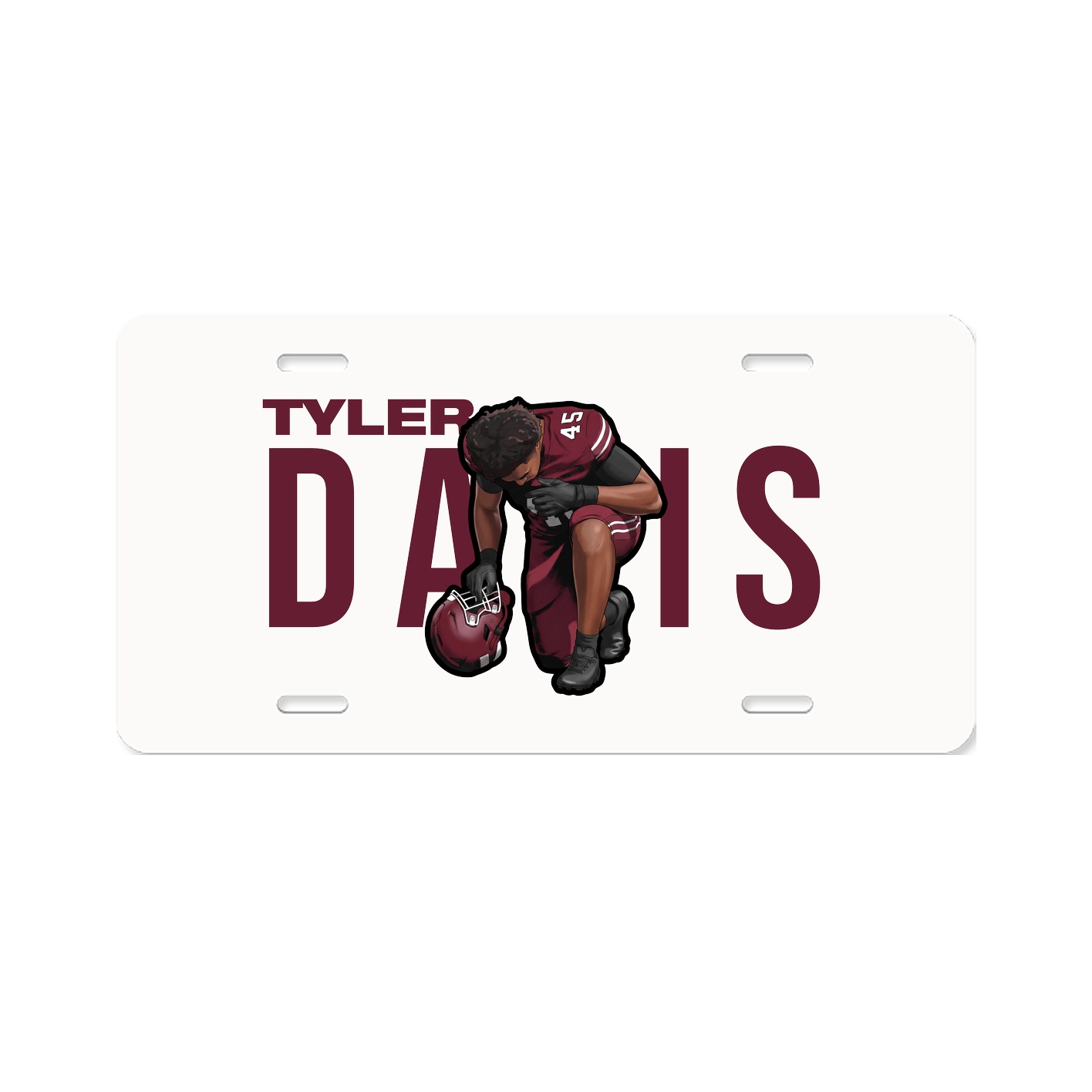 License Plate — Player Name in Classic