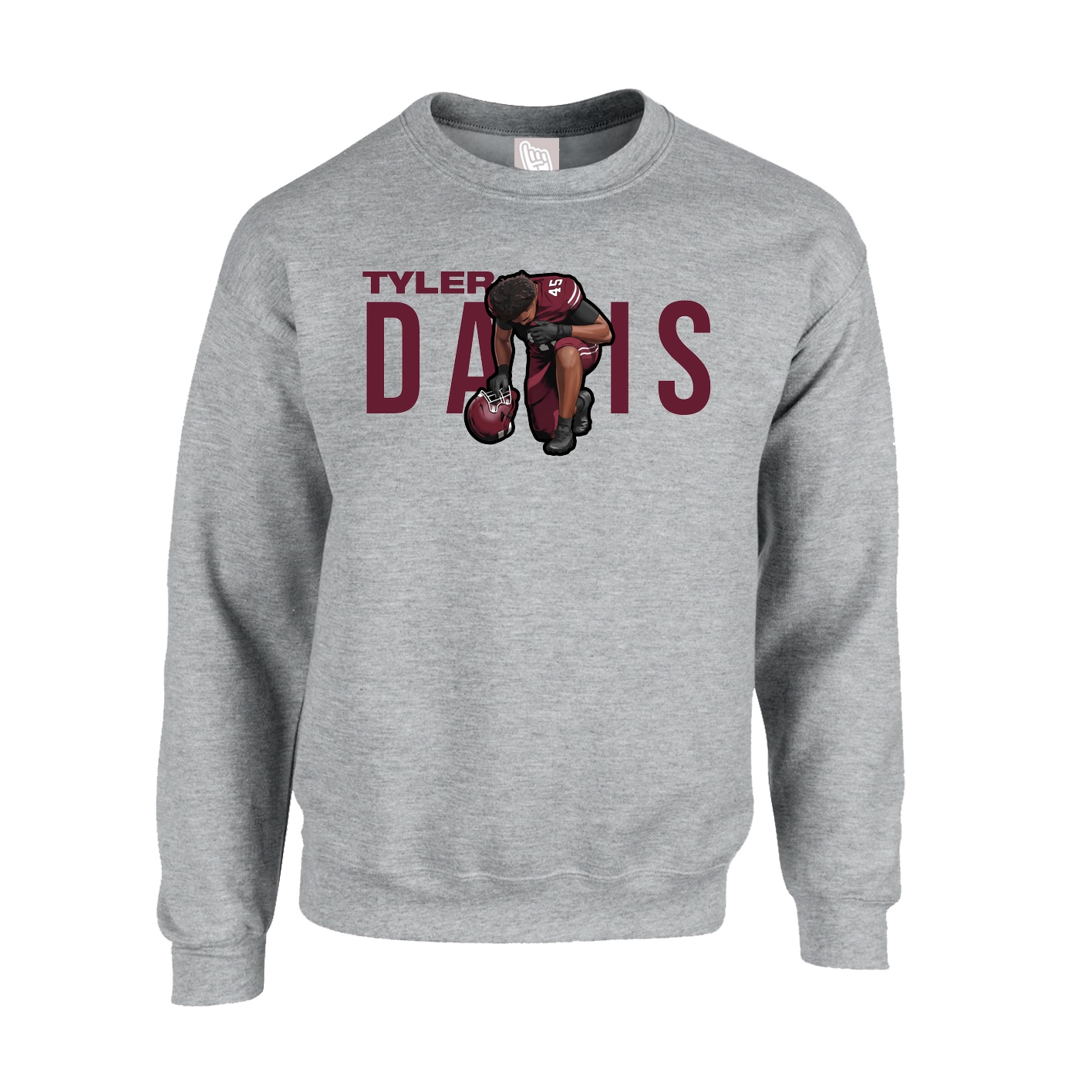 Fleece Crew — Player Name in Grey