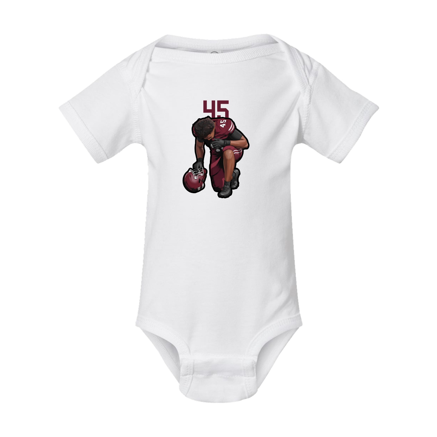 Baby Onesie — Number Top in White