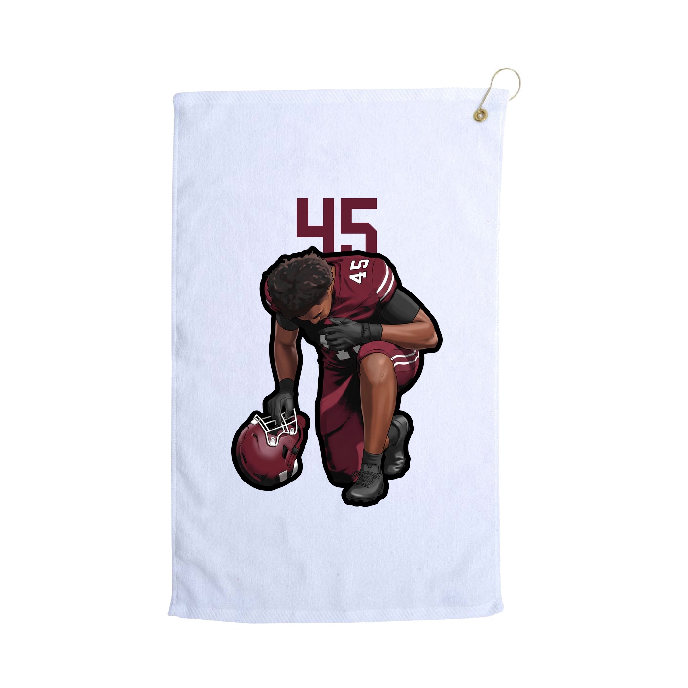 Golf Towel — Number Top in White