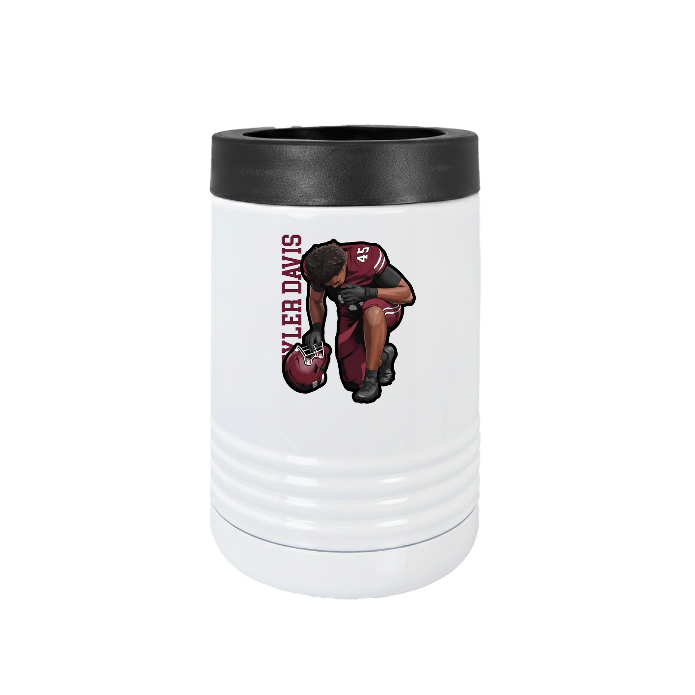 Beverage Holder — Name Vertical in White