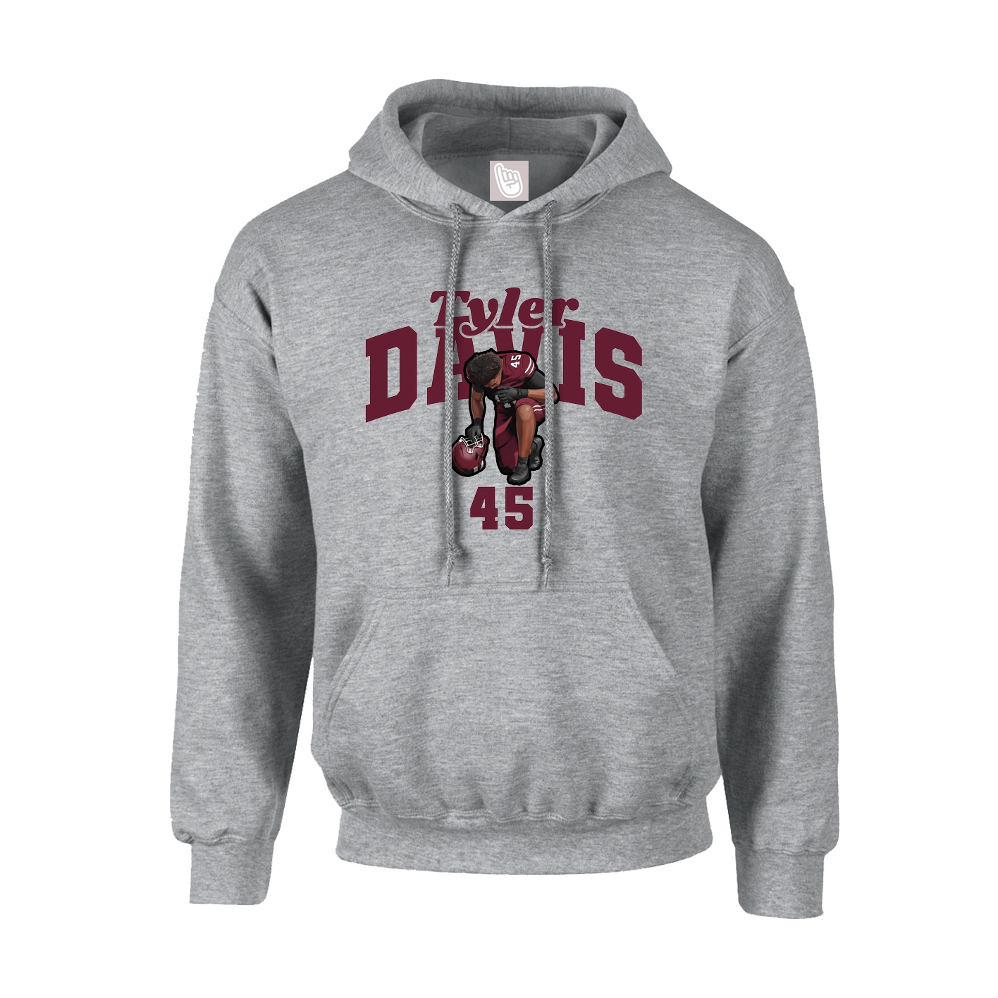 Youth Hoodie — Signature Arch in Grey