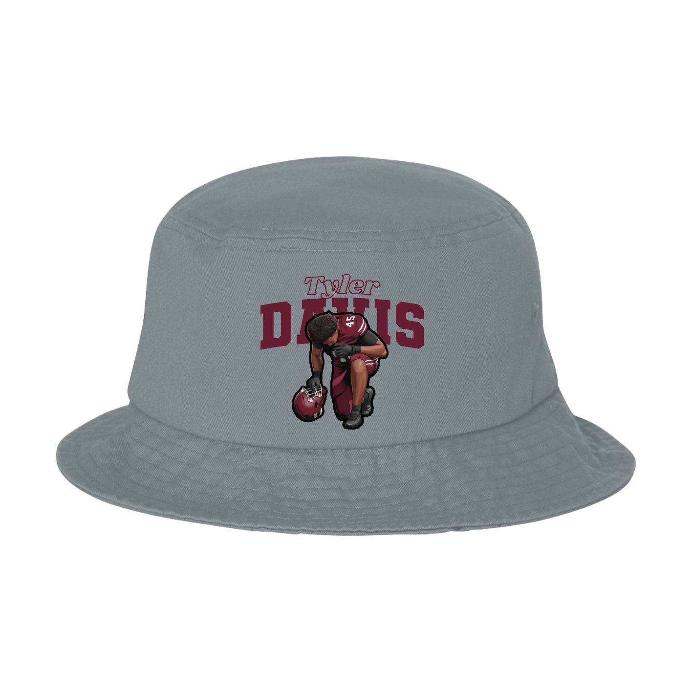Bucket Cap — Name Arch in Grey