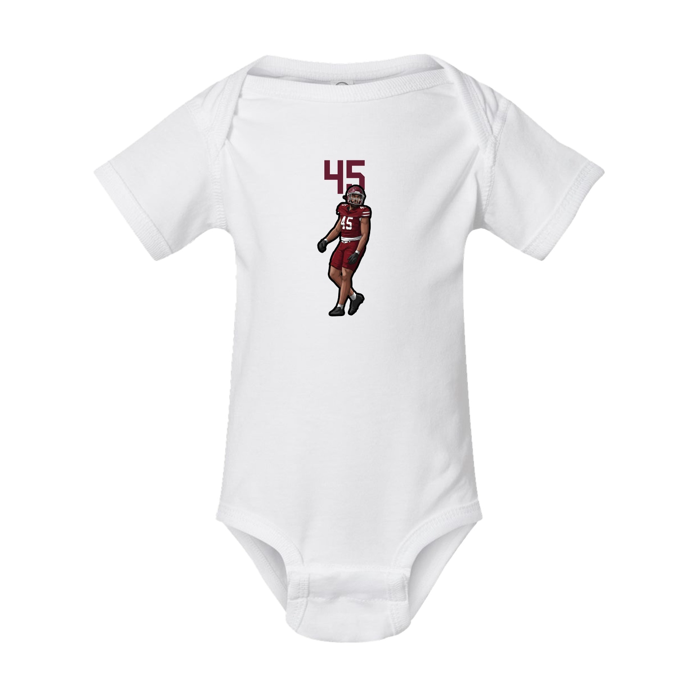 Baby Onesie — Number Top in White