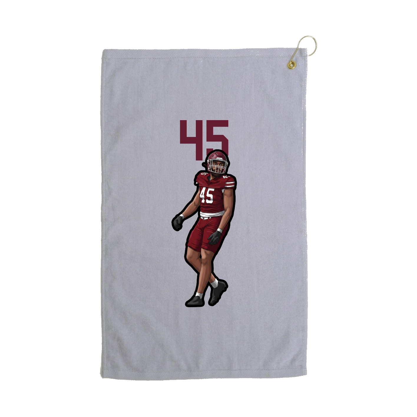 Golf Towel — Number Top in Grey