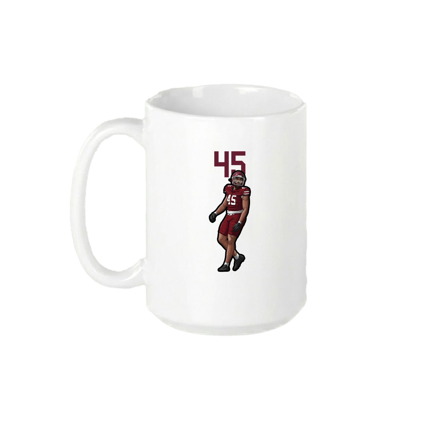 15oz Coffee Mug — Number Top in White