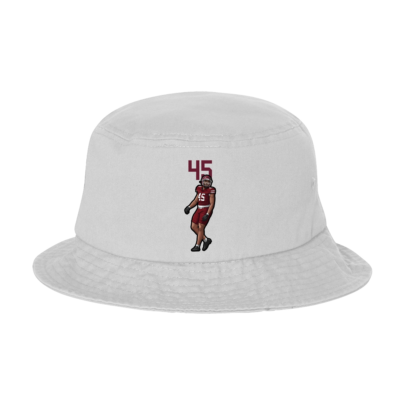 Bucket Cap — Number Top in White