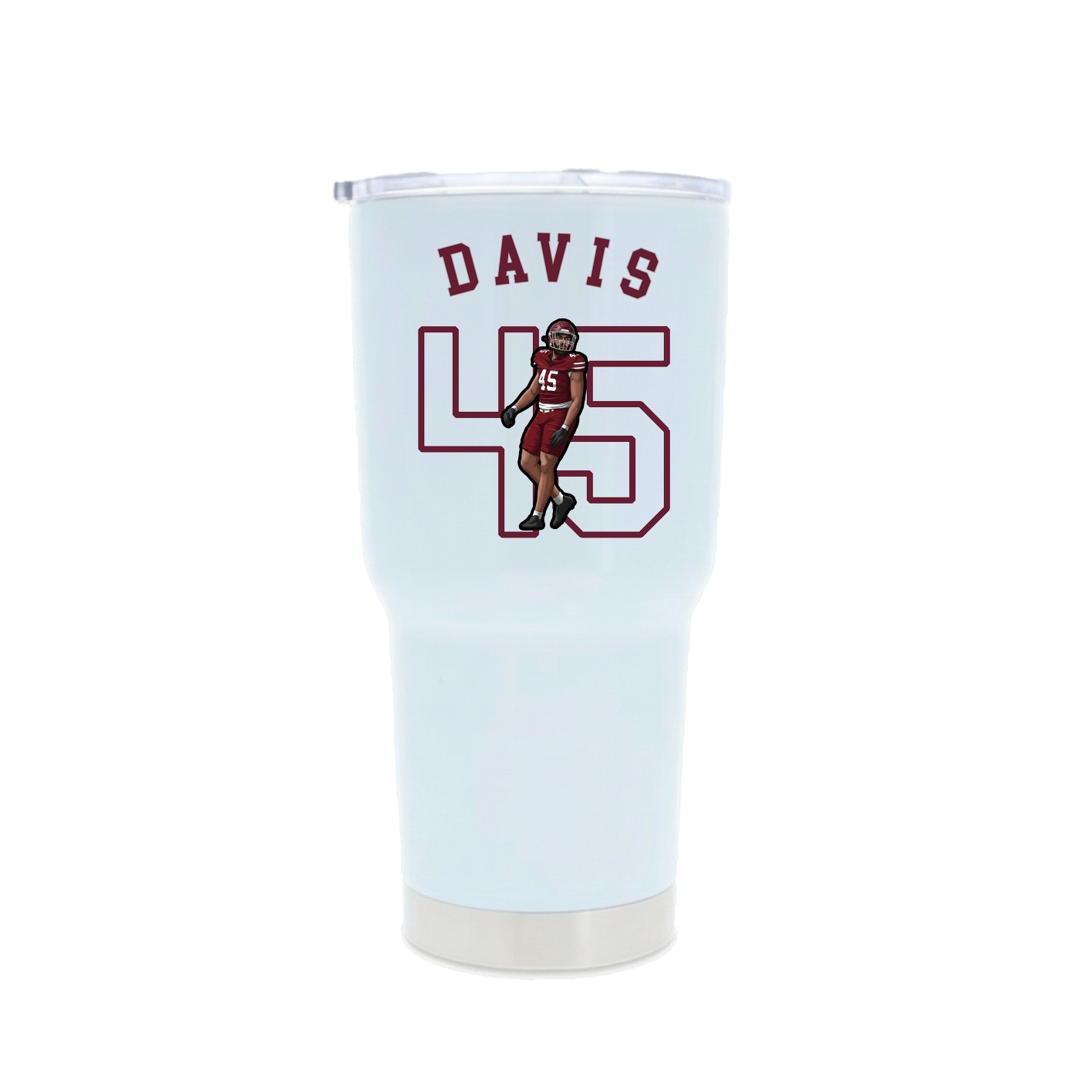 30oz Stainless Steel Tumbler — Shirsey Arch in White
