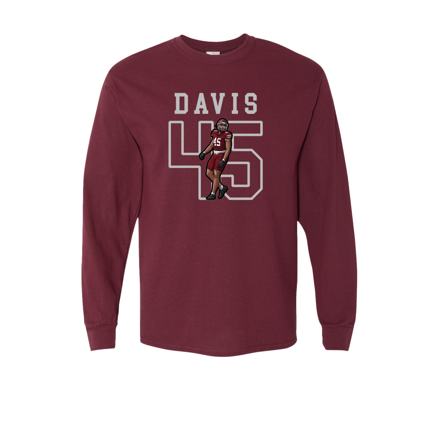 Long Sleeve Tee — Shirsey in Maroon