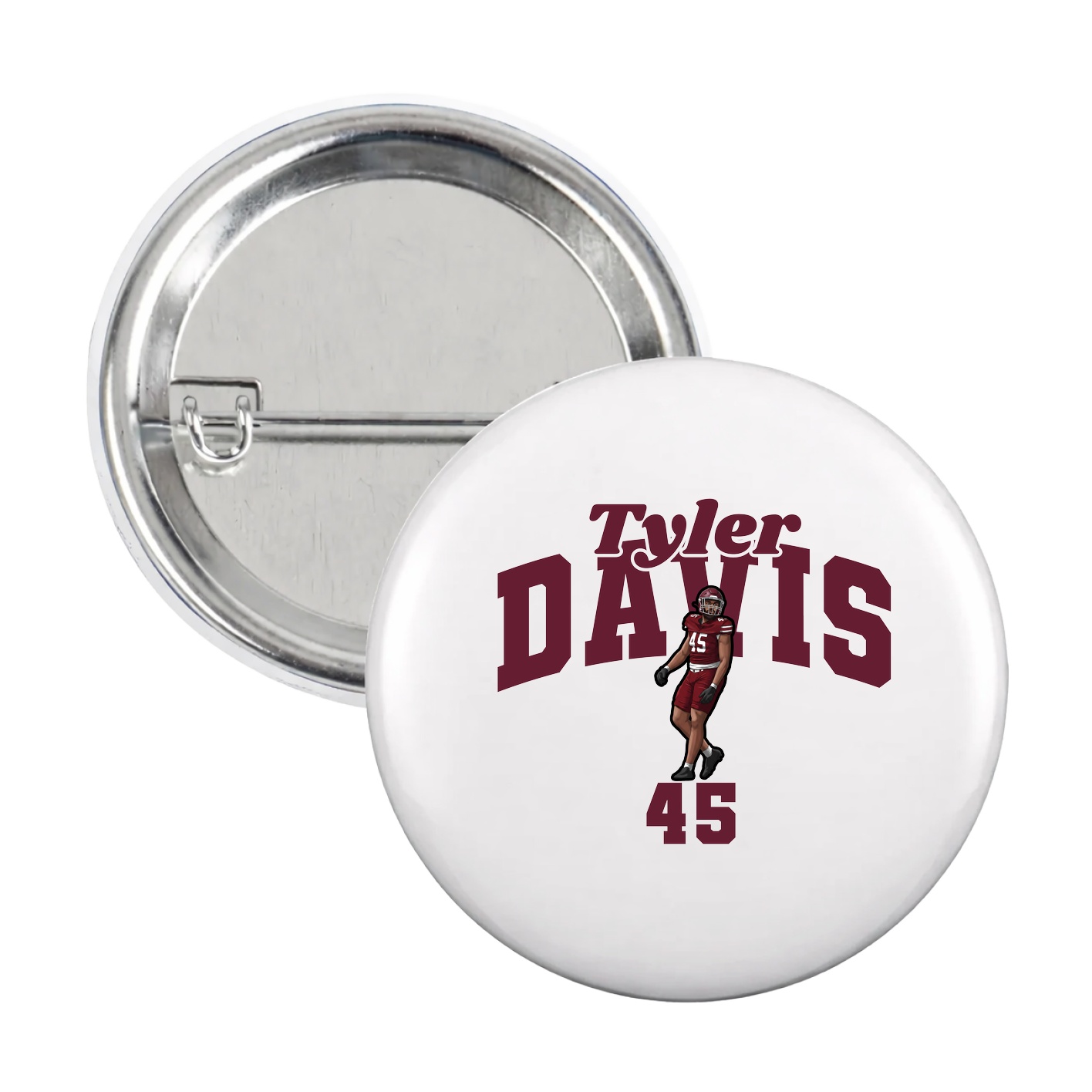 Game Day Button — Signature Arch in White