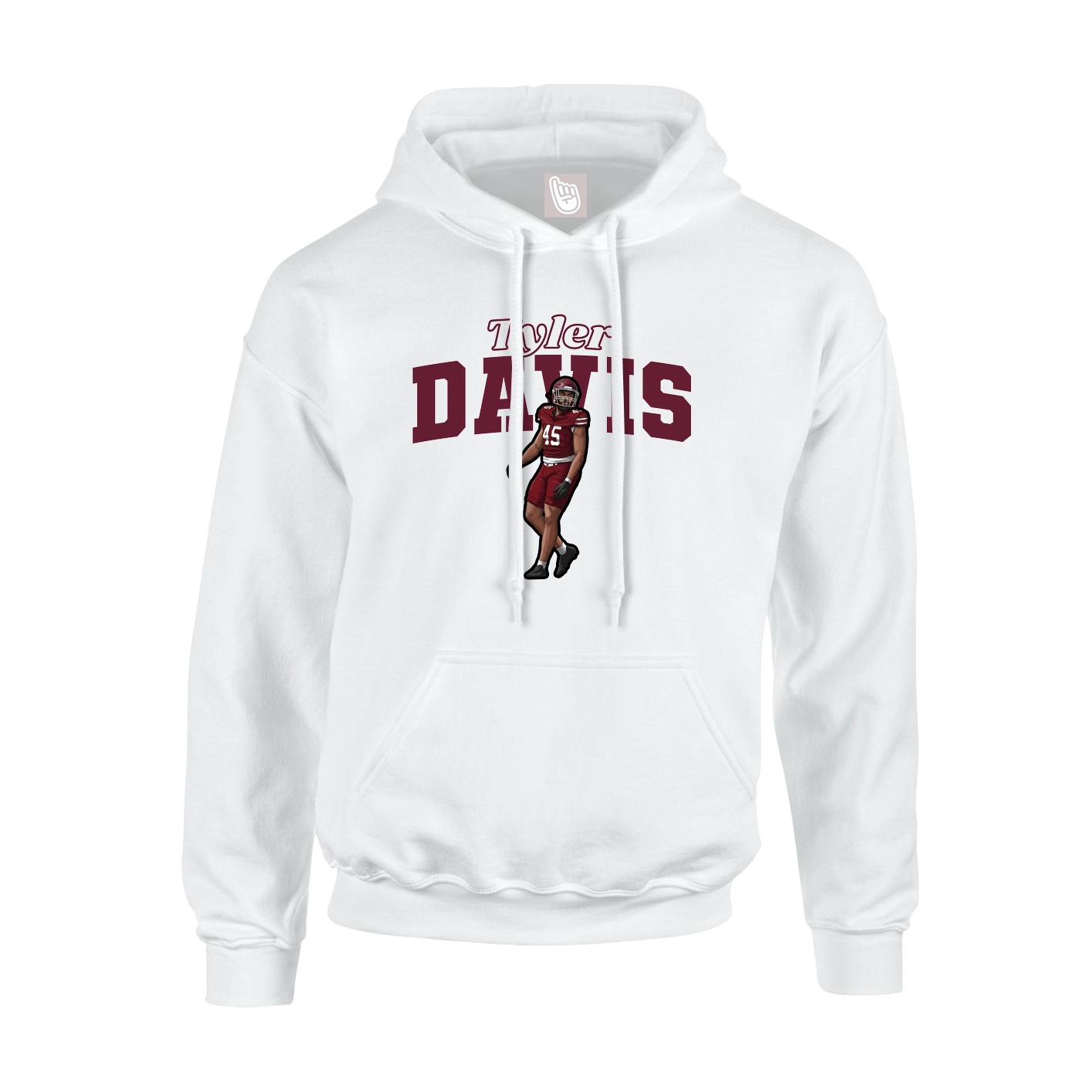 Hoodie — Name Arch in White