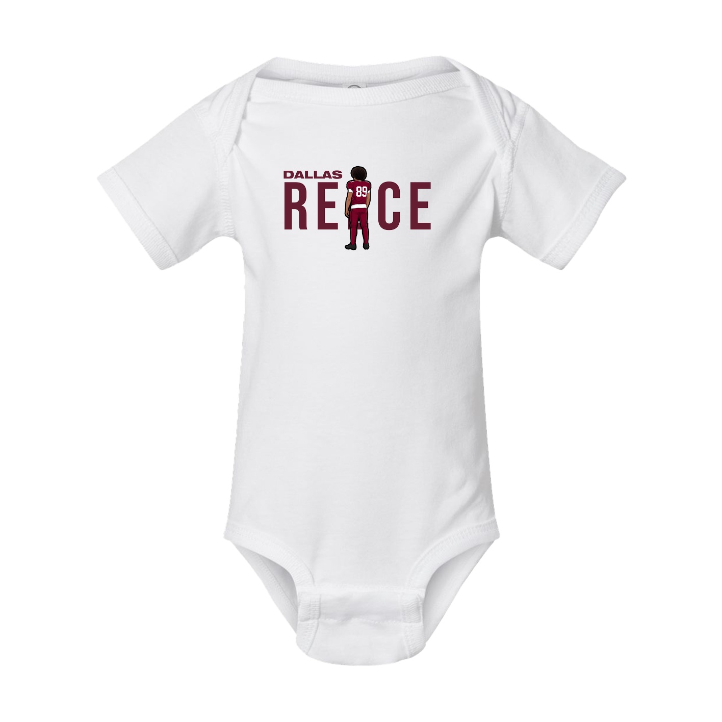 Baby Onesie — Player Name in White