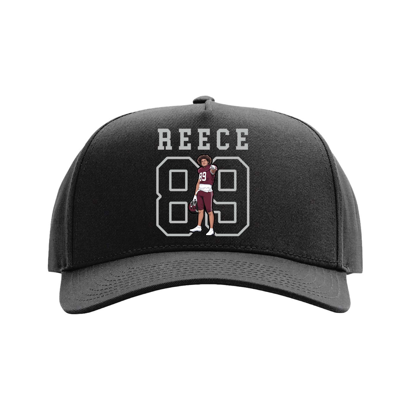 Full Fabric Five-Panel Champ Cap — Shirsey in Black