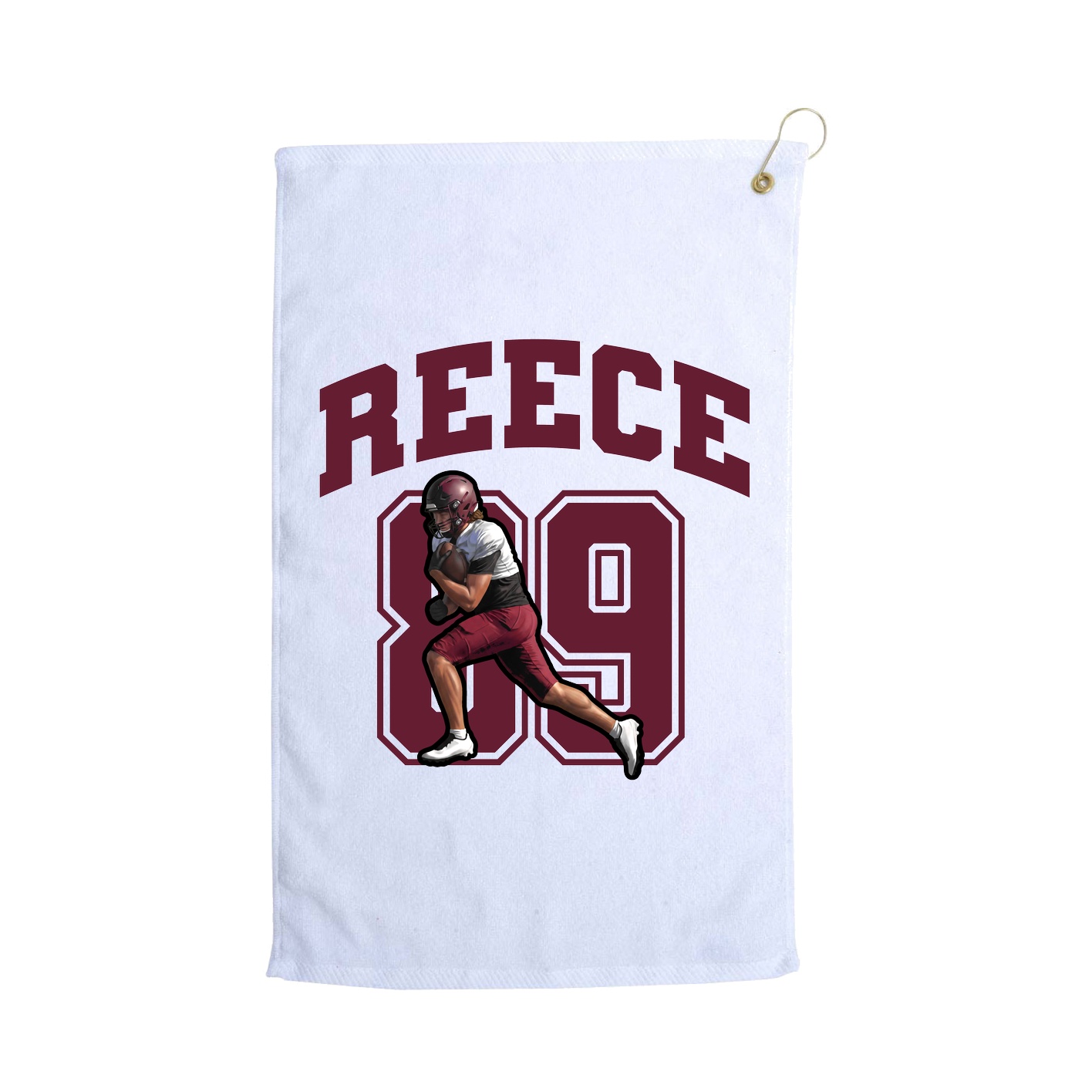 Golf Towel — Number in White