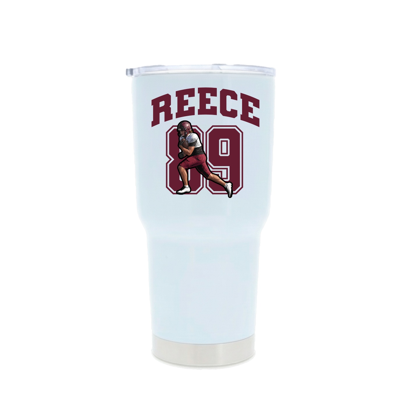 30oz Stainless Steel Tumbler — Number in White