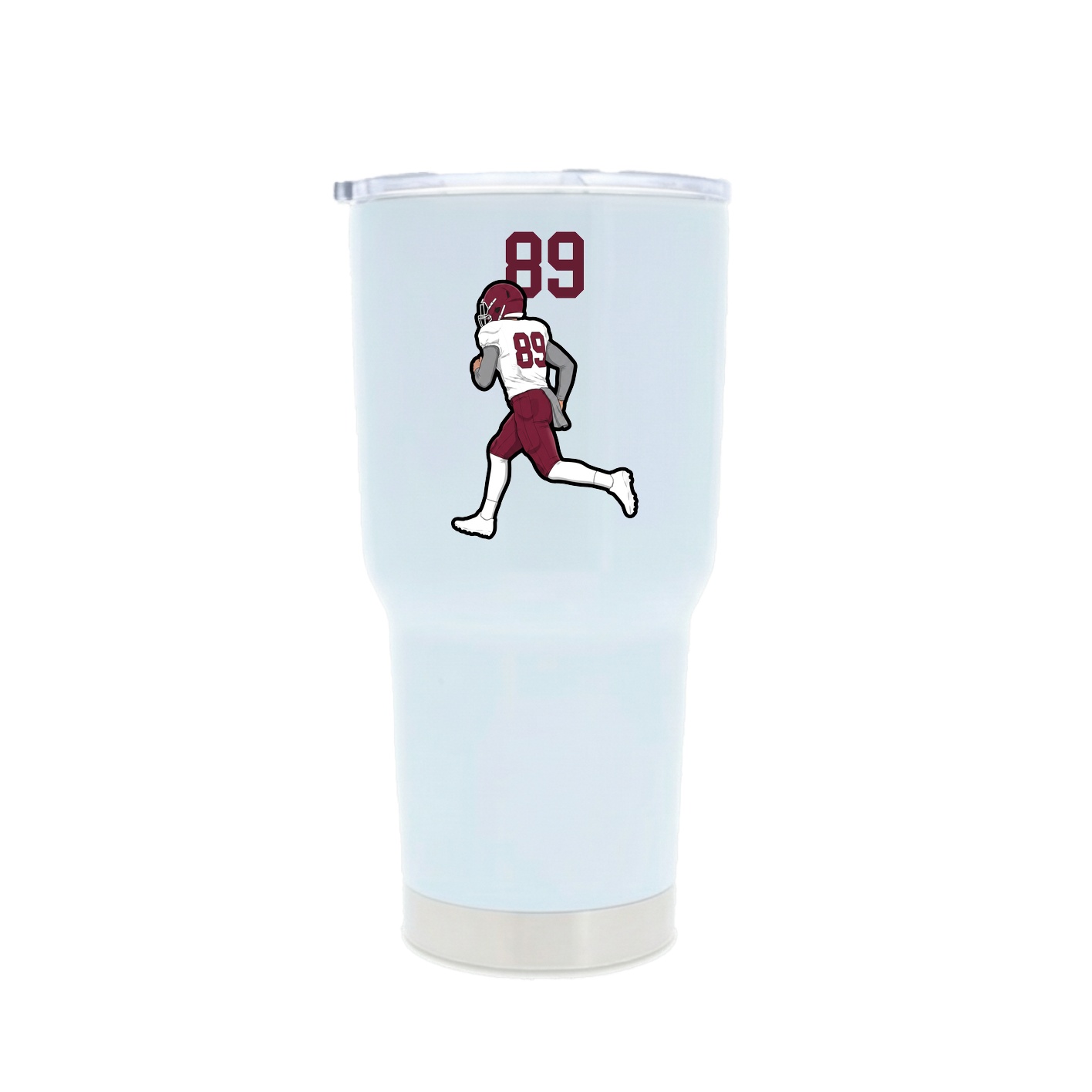 30oz Stainless Steel Tumbler — Number Top in White